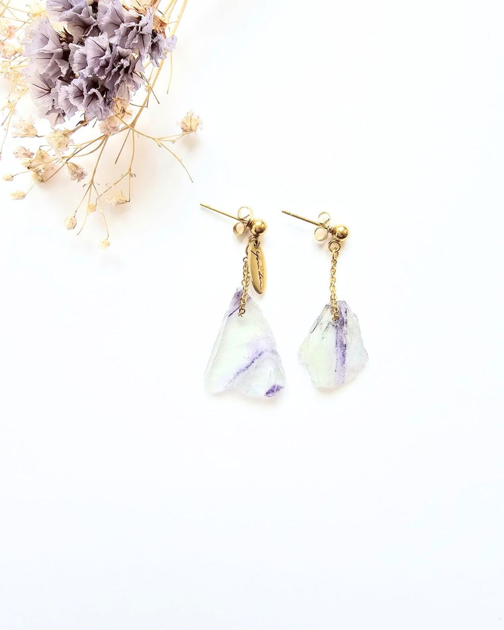 Boucles d'oreilles Fluorites