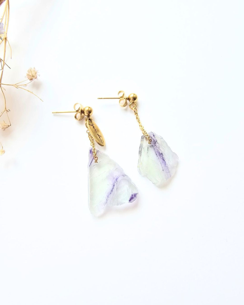 Boucles d'oreilles Fluorites