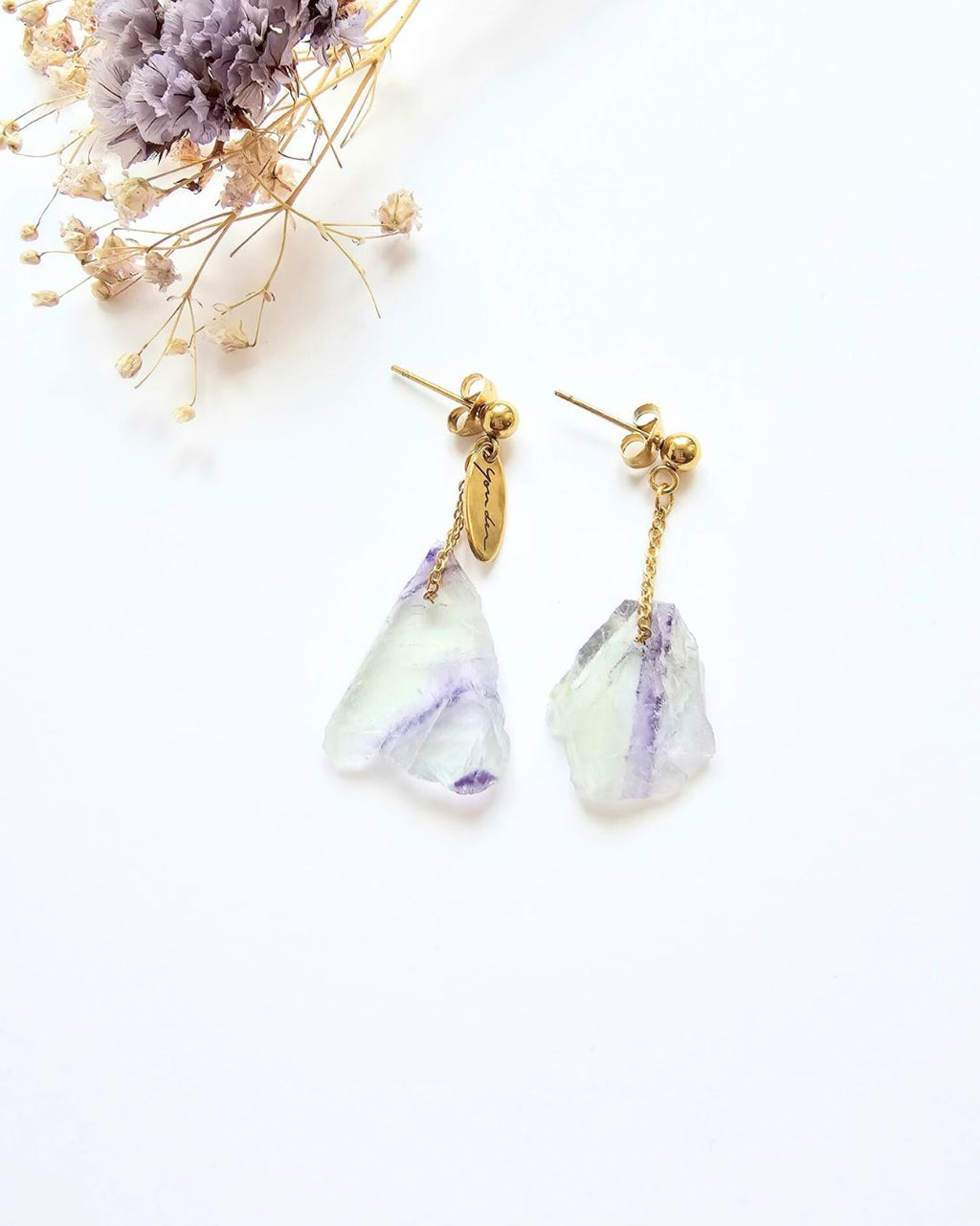 Boucles d'oreilles Fluorites