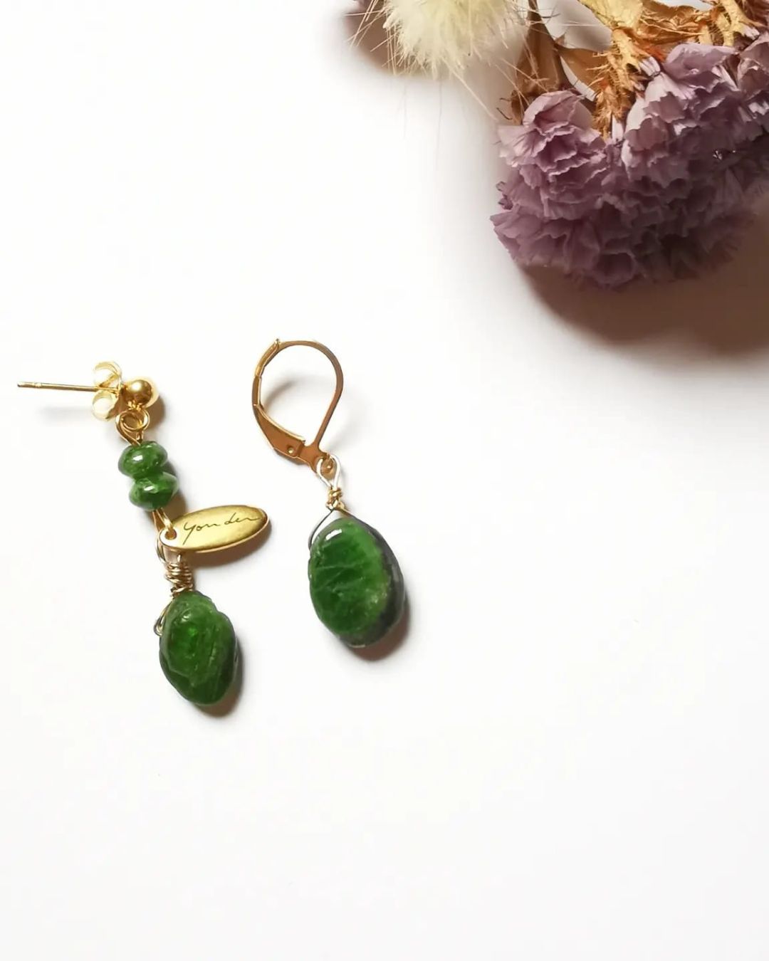 Boucles d'oreilles Diopside