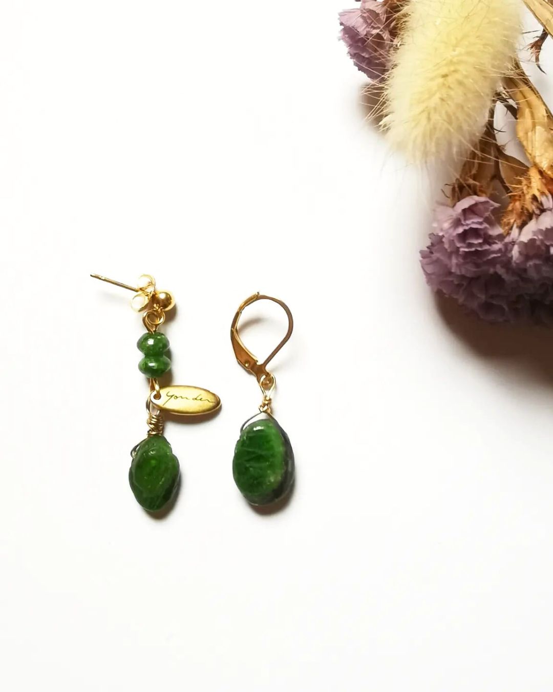 Boucles d'oreilles Diopside