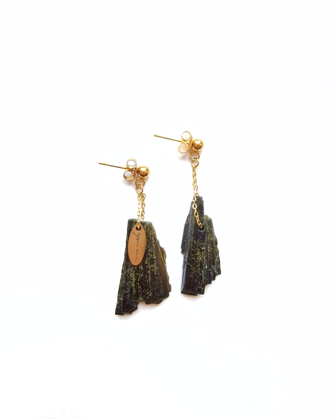 Boucles d'oreilles Epidotes
