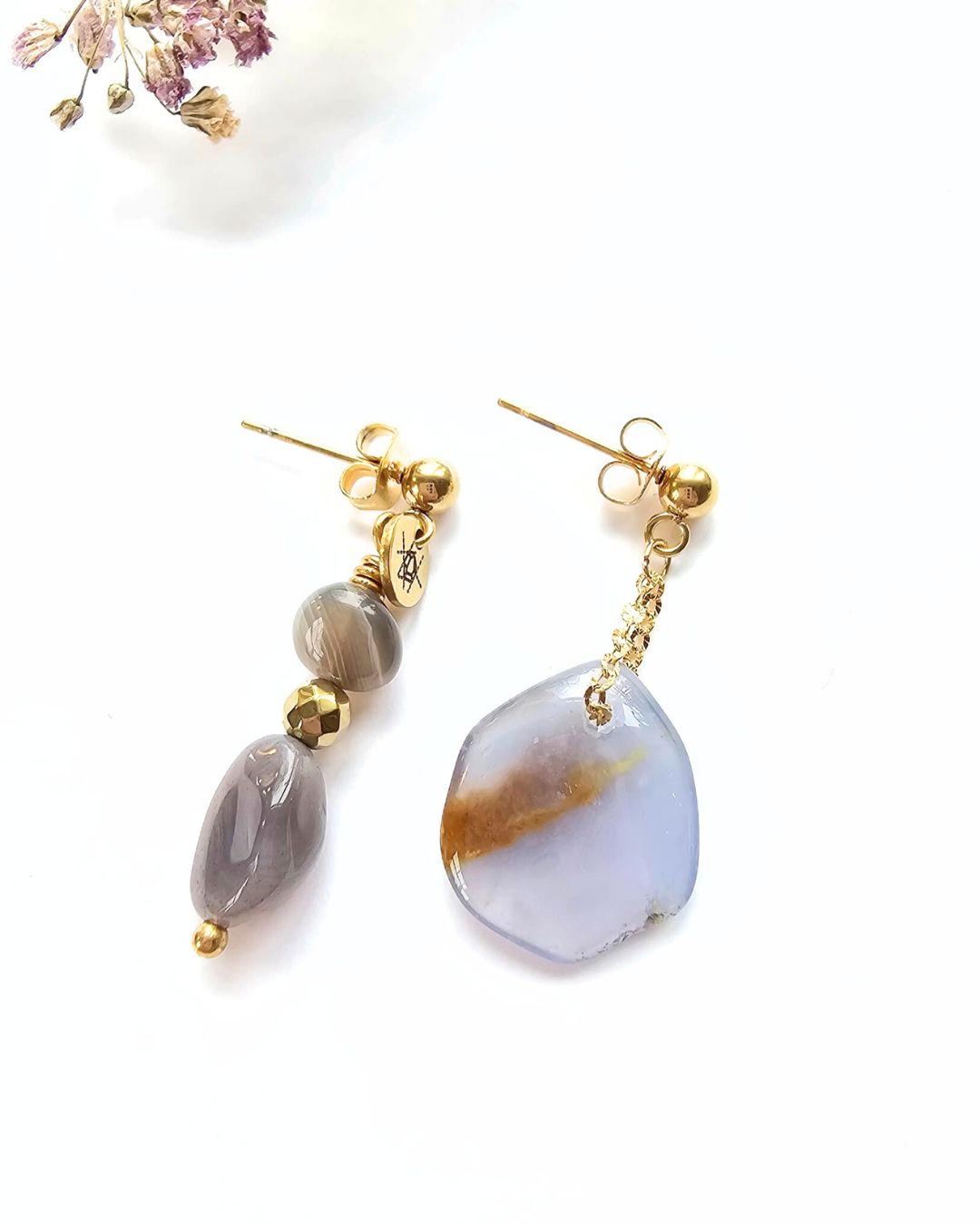 Boucles d'oreilles Calcedoine