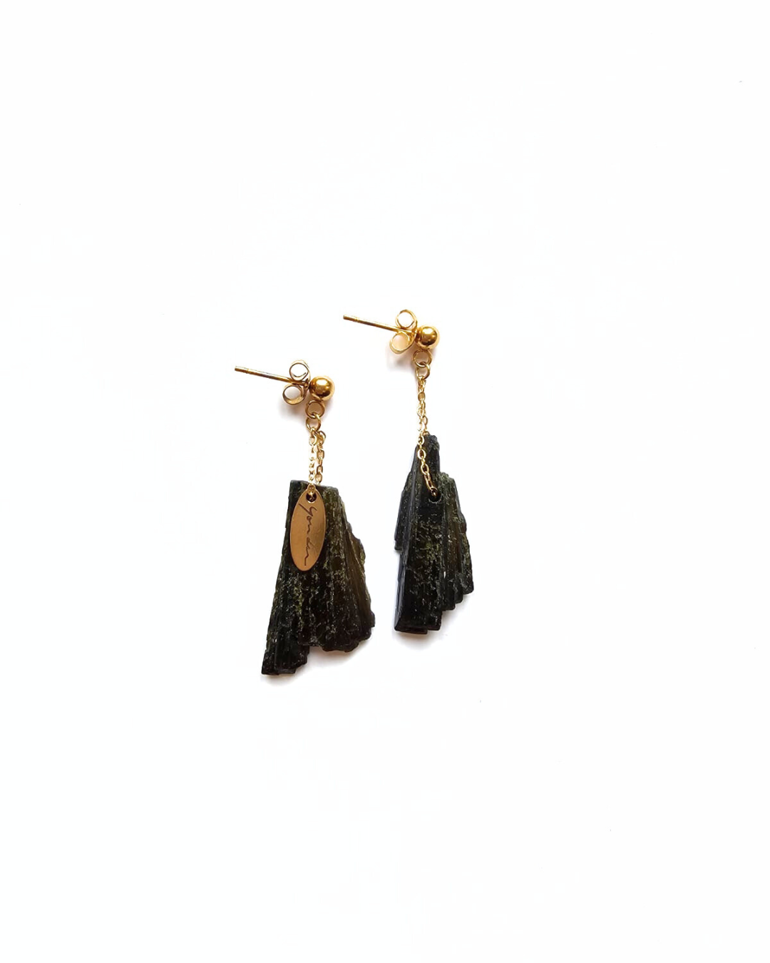 Boucles d'oreilles Epidotes