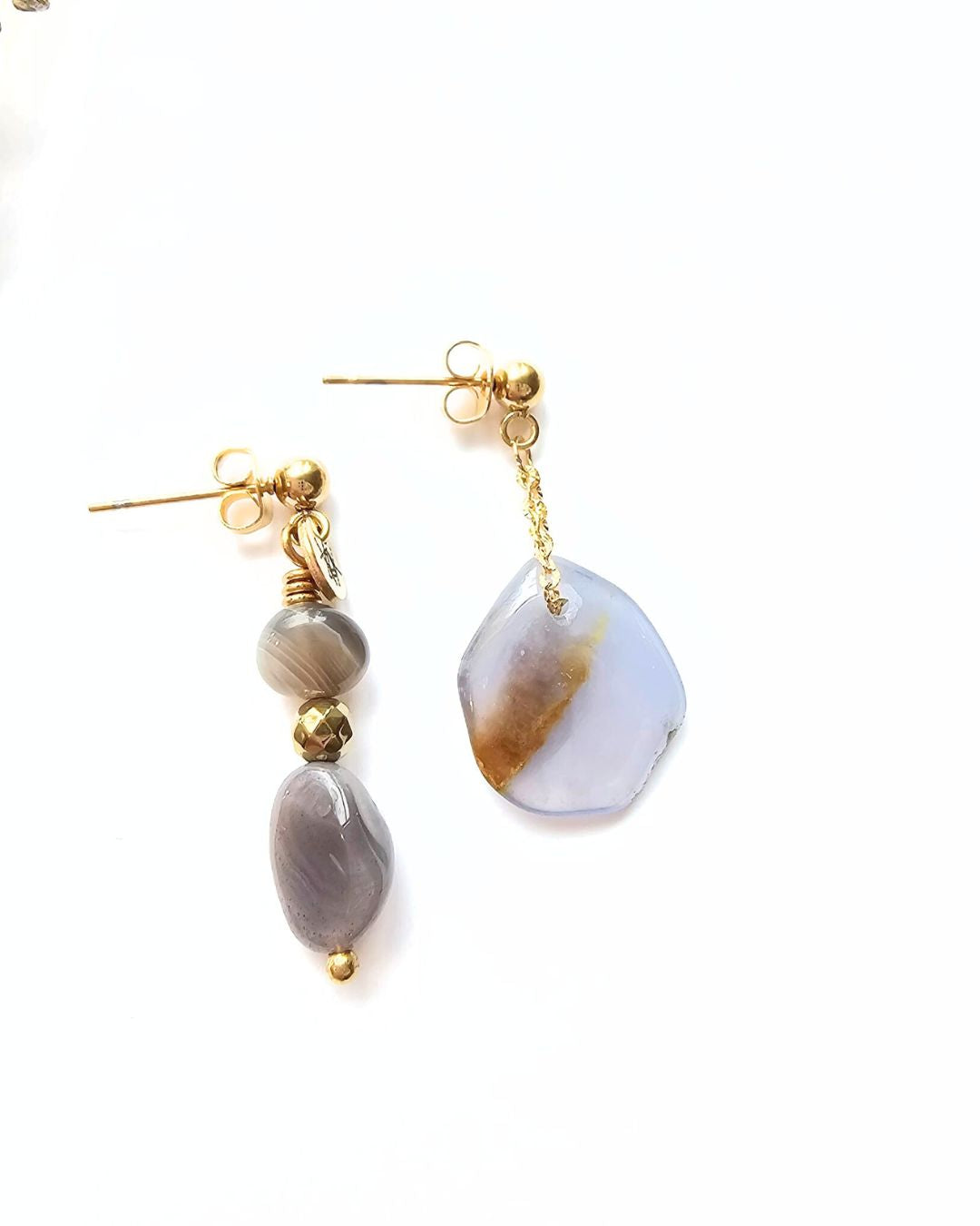 Boucles d'oreilles Calcedoine