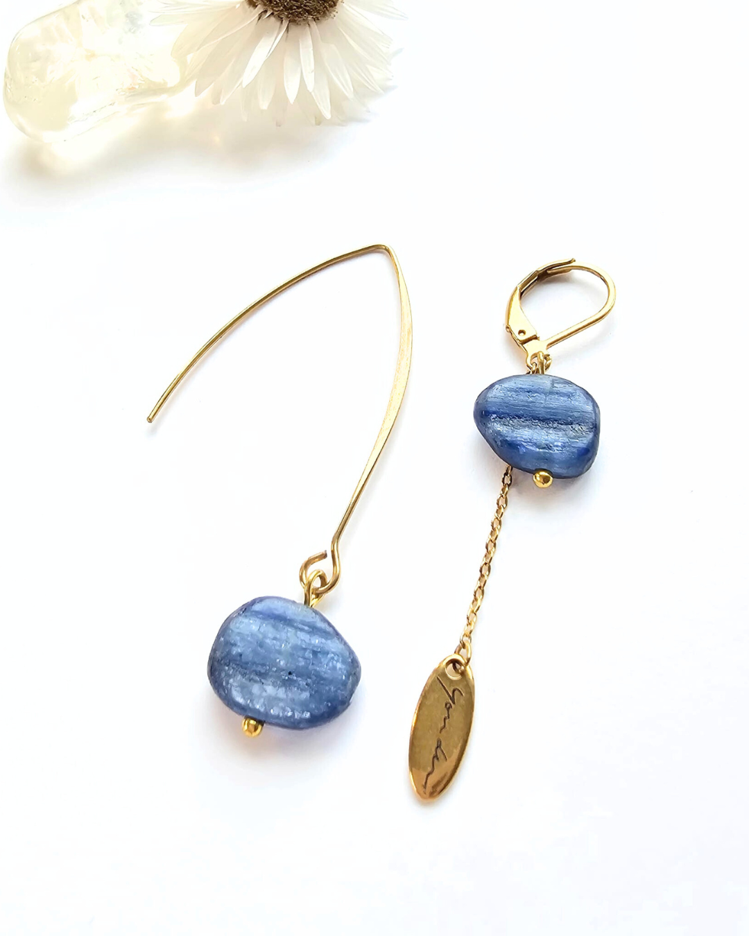 Boucles d'oreilles Cyanites