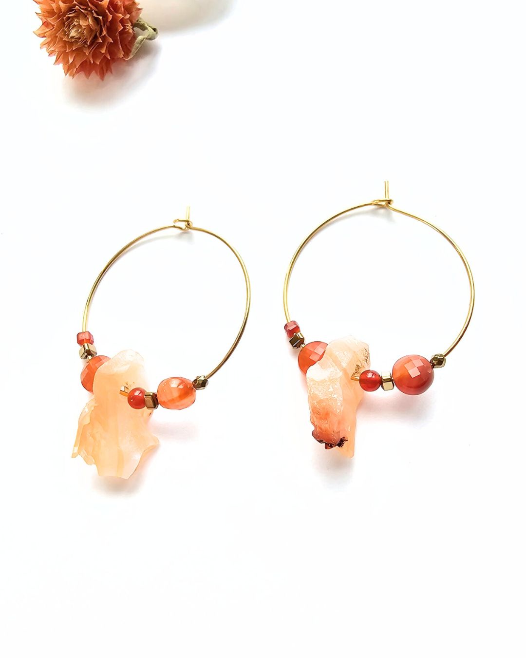 Boucles d'oreilles Cornaline