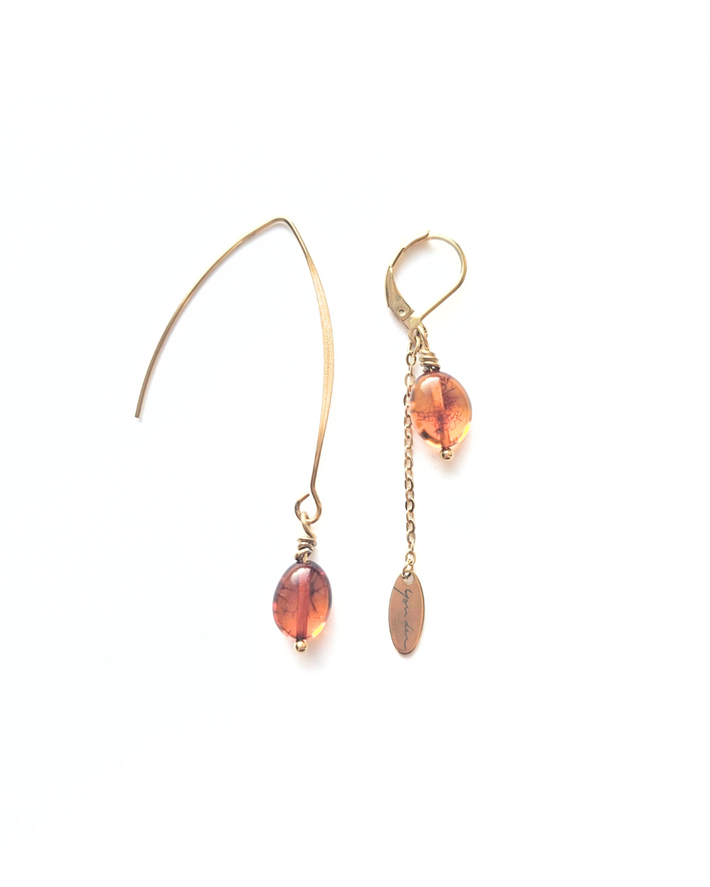 Boucles d'oreilles Ambre