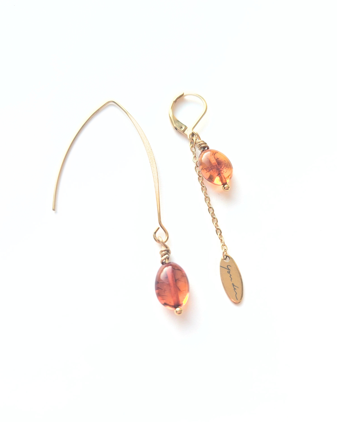 Boucles d'oreilles Ambre