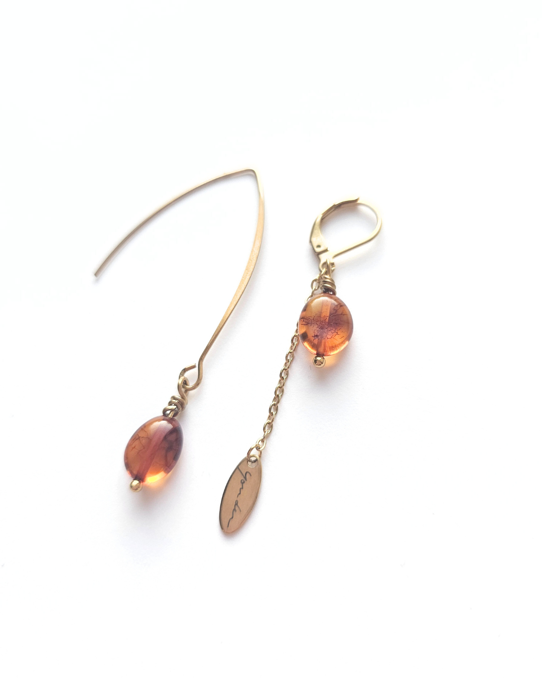 Boucles d'oreilles Ambre