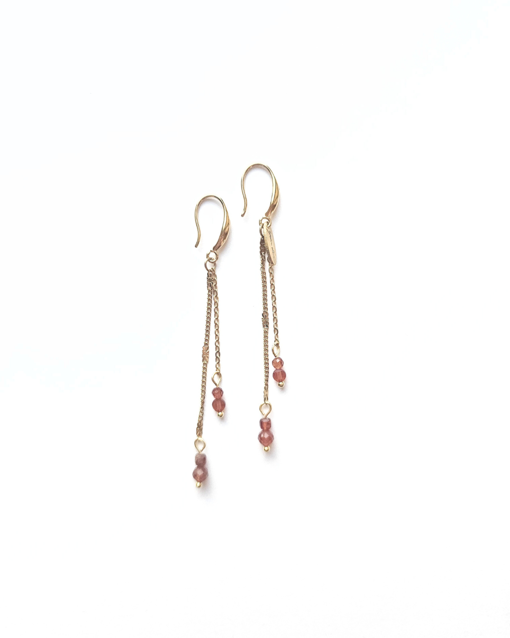 Boucles d'oreilles Grenat