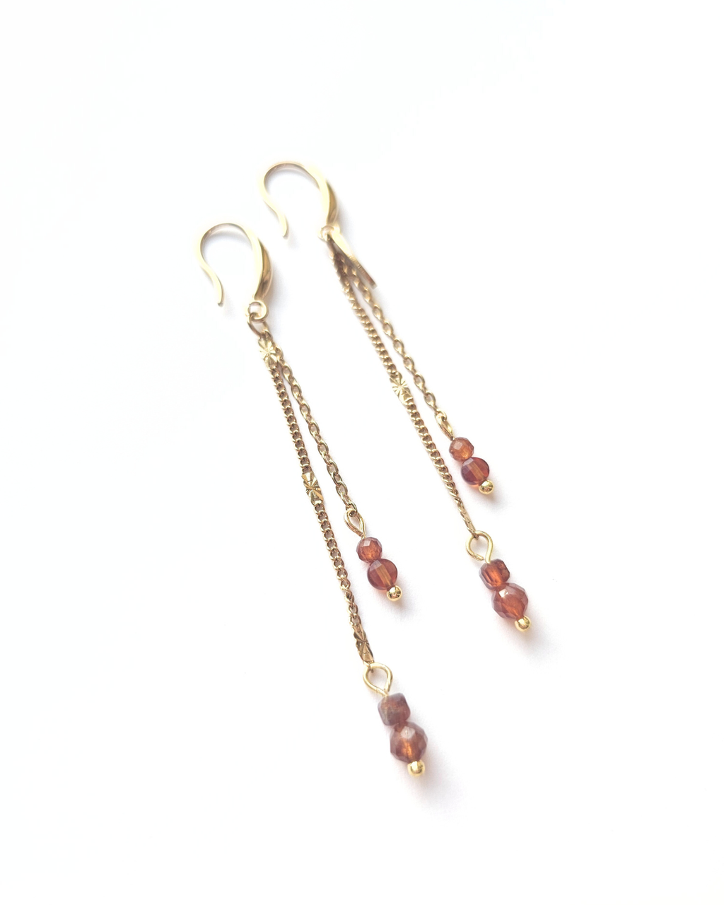 Boucles d'oreilles Grenat