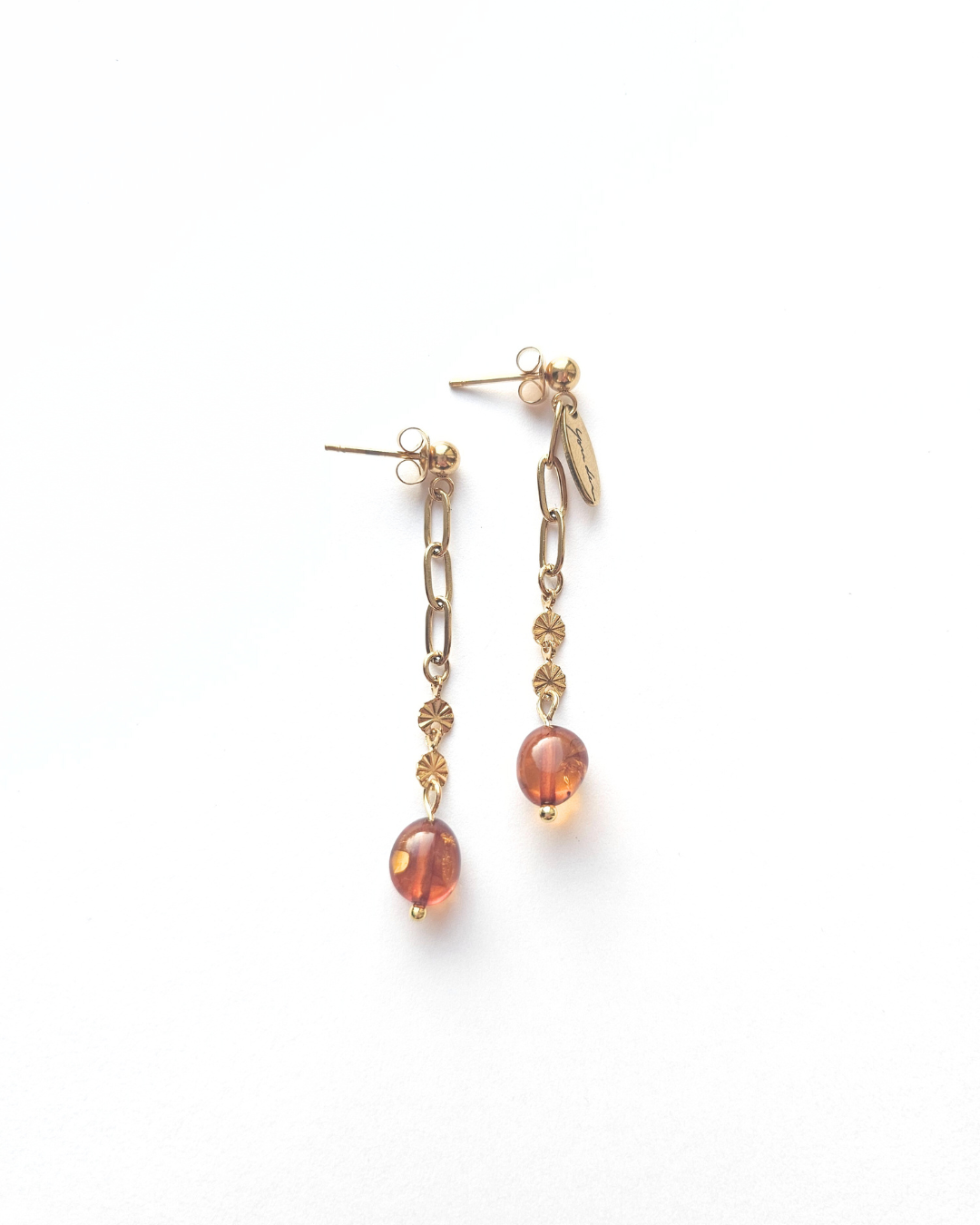 Boucles d'oreilles Ambre