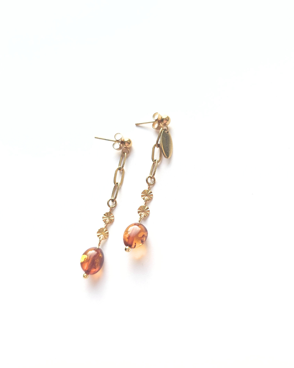 Boucles d'oreilles Ambre
