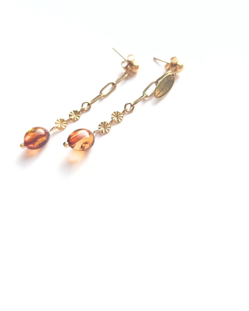 Boucles d'oreilles Ambre
