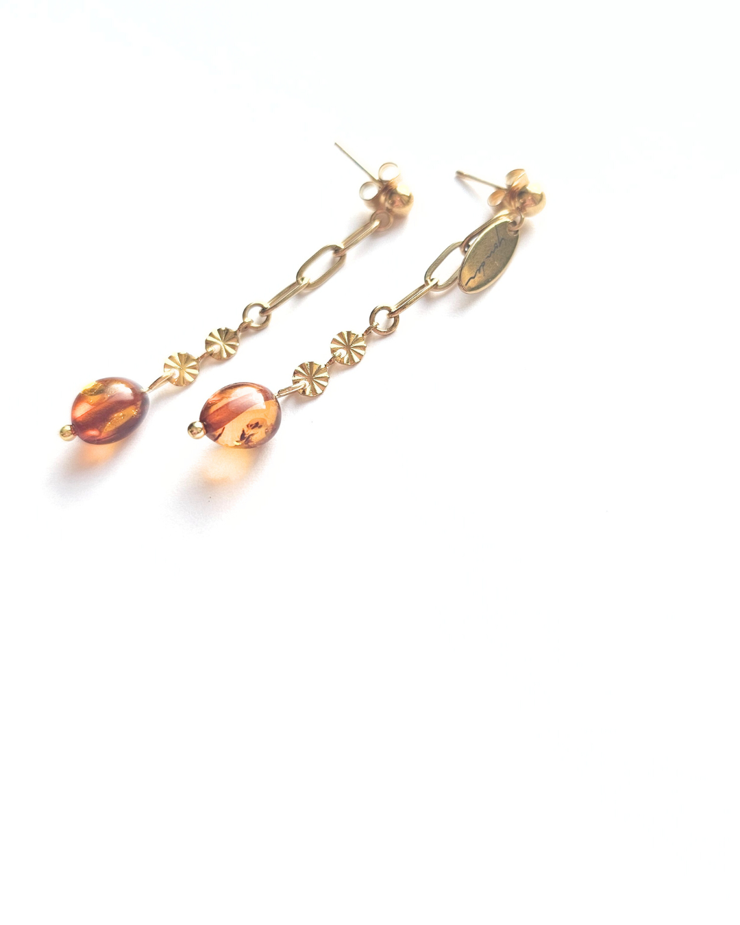 Boucles d'oreilles Ambre