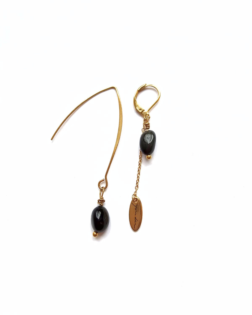 boucles d'oreilles obisidiennes